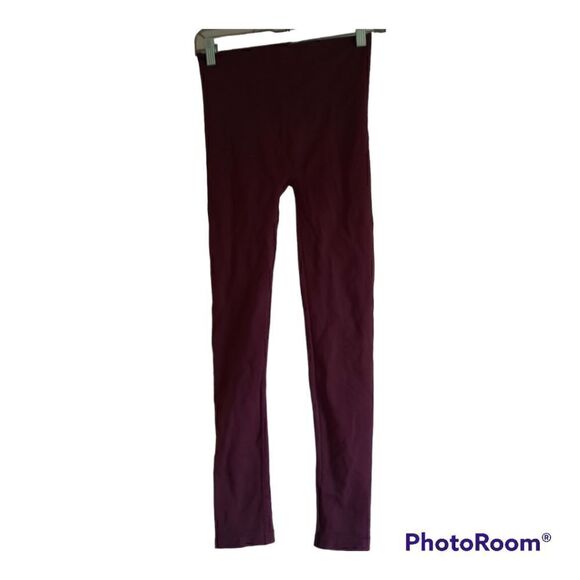 SPANX Maroon High Rise Seamless Leggings Wine - Picture 3 of 3